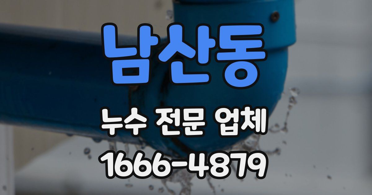 남산동 누수 전문 업체