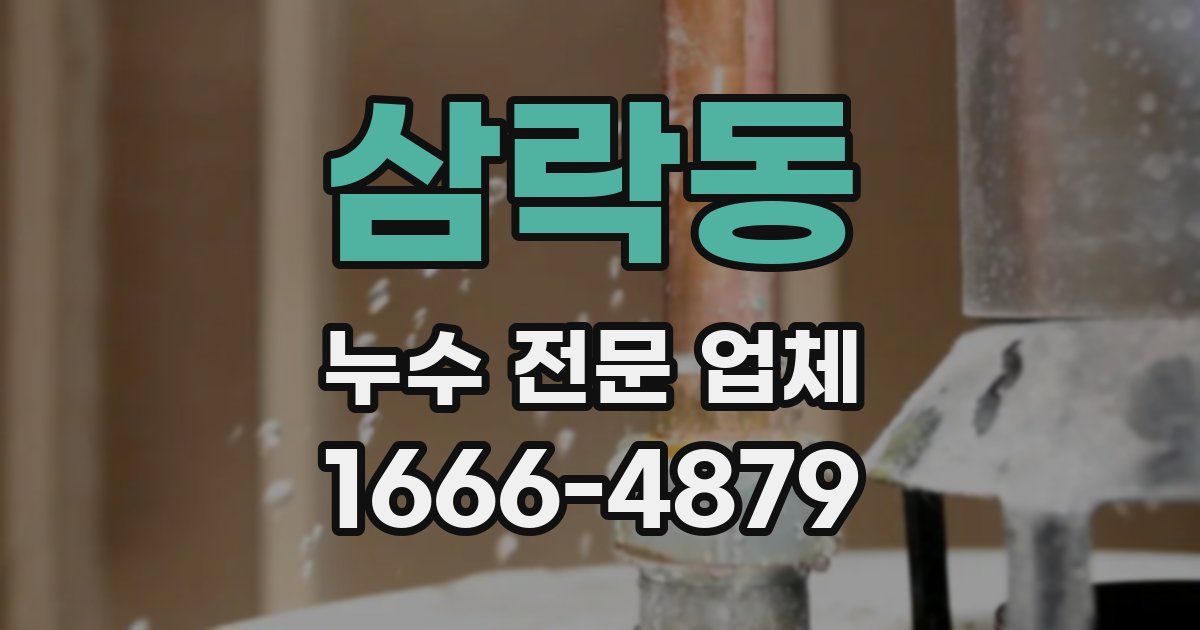 삼락동 누수 전문 업체