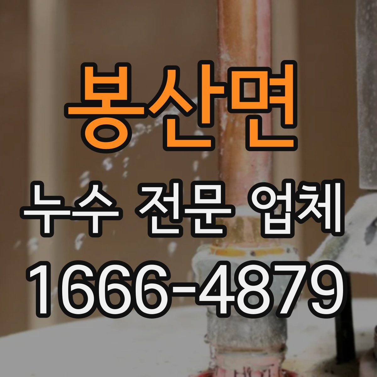 봉산면 누수 전문 업체
