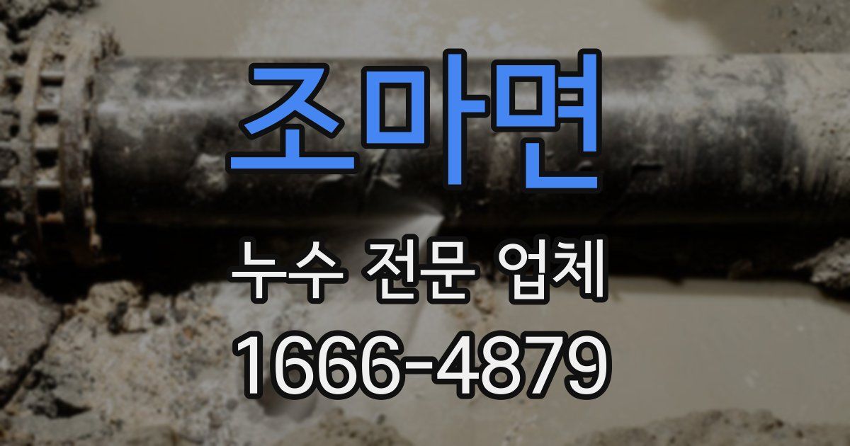 조마면 누수 전문 업체