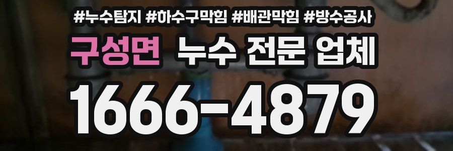 구성면 누수 전문 업체