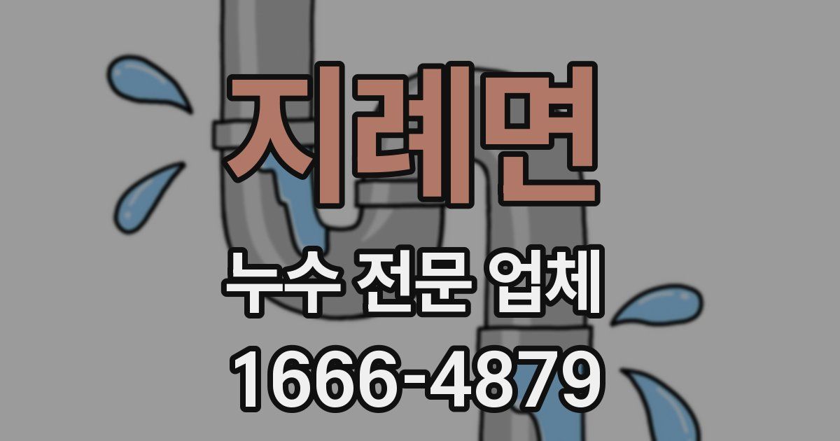 지례면 누수 전문 업체