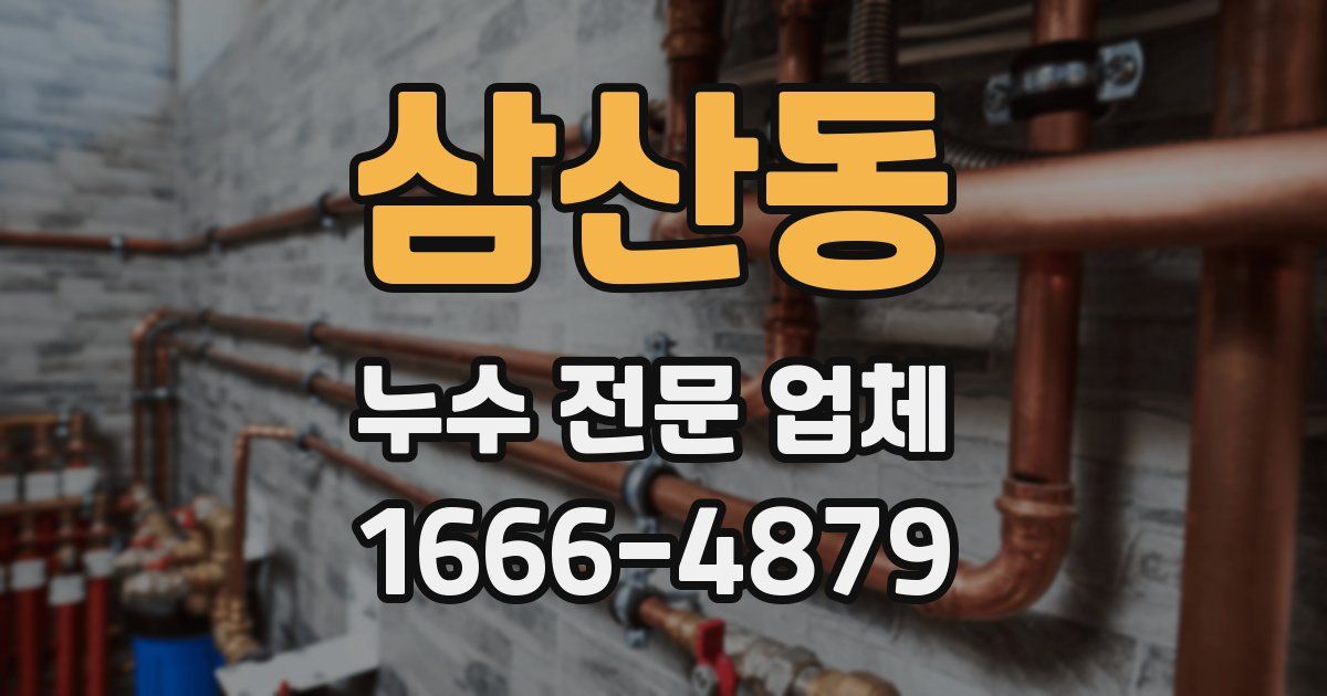 삼산동 누수 전문 업체