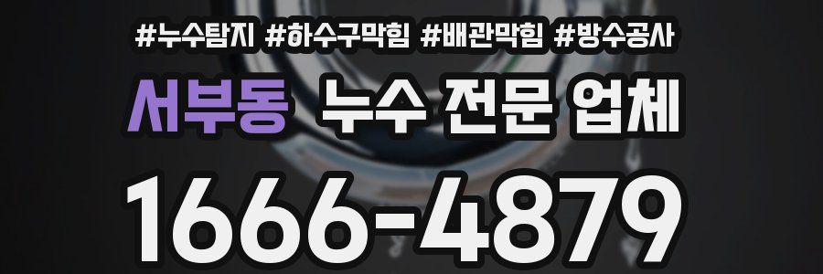 서부동 누수 전문 업체