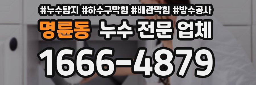 명륜동 누수 전문 업체