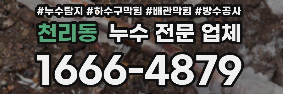 천리동 누수 전문 업체