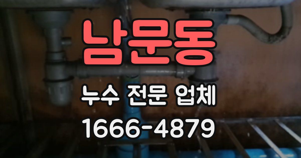 남문동 누수 전문 업체