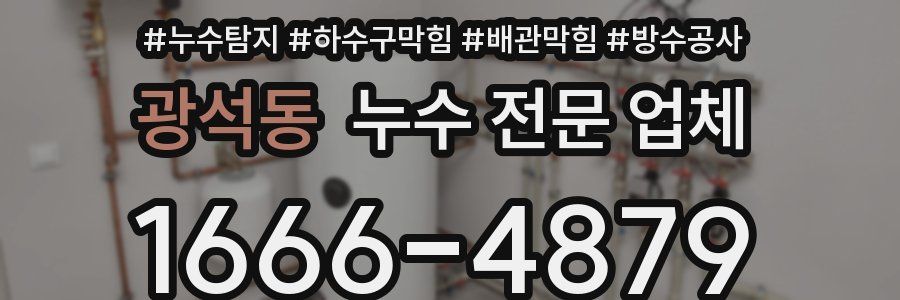 광석동 누수 전문 업체
