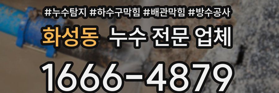 화성동 누수 전문 업체