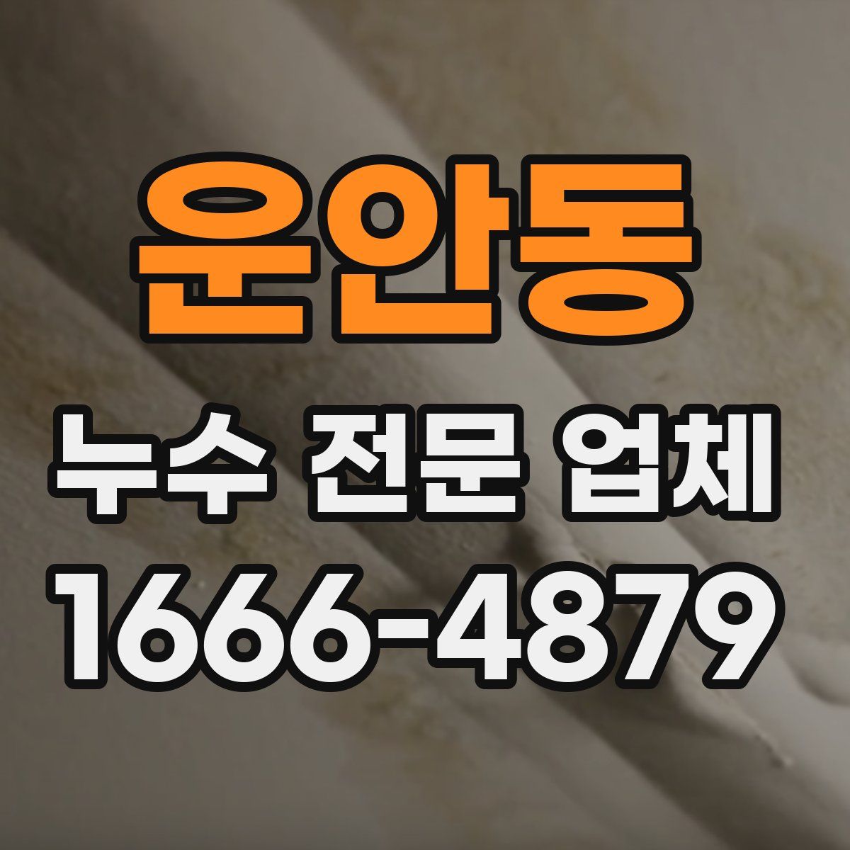 운안동 누수 전문 업체