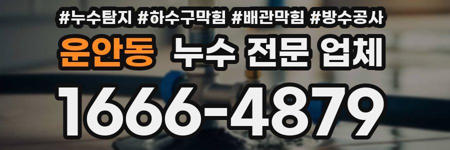 운안동 누수 전문 업체