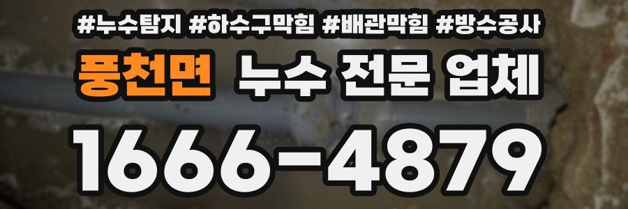 풍천면 누수 전문 업체