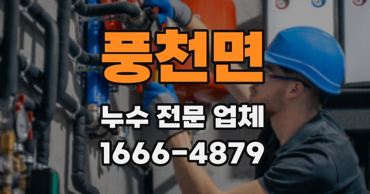 풍천면 누수 전문 업체