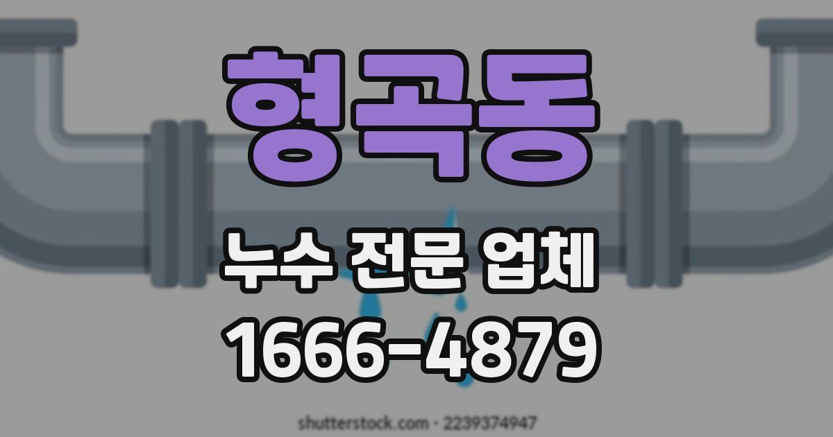 형곡동 누수 전문 업체