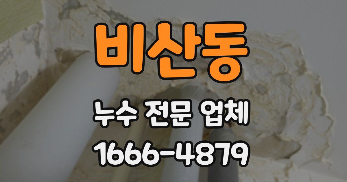 비산동 누수 전문 업체