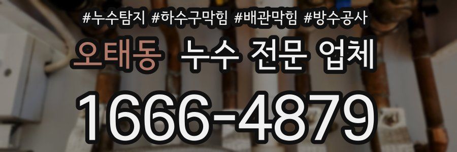 오태동 누수 전문 업체