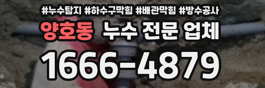 양호동 누수 전문 업체