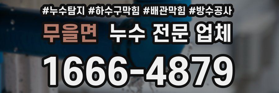무을면 누수 전문 업체