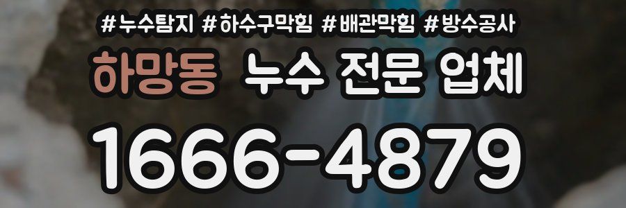 하망동 누수 전문 업체