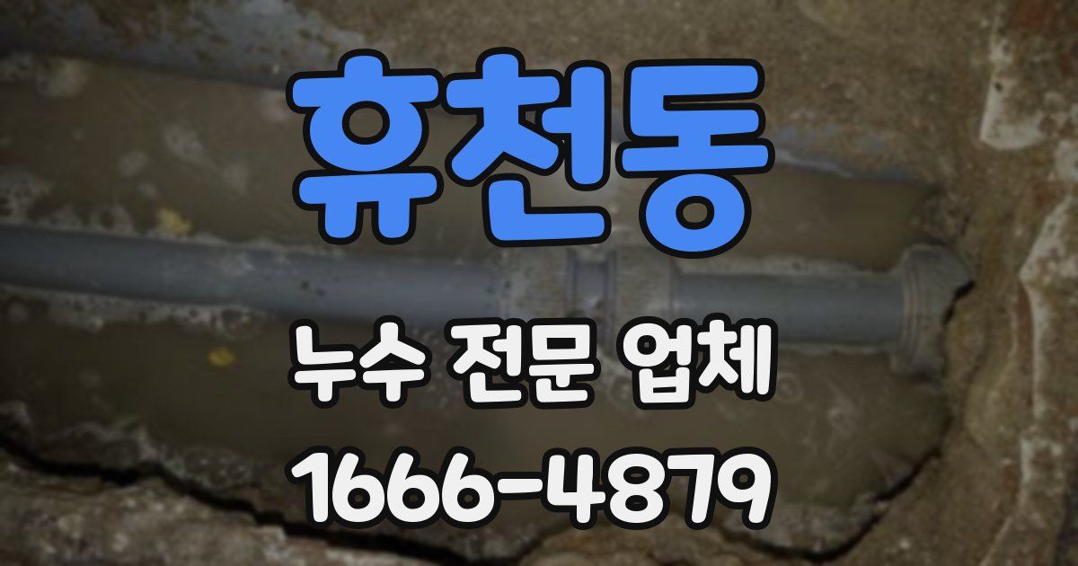 휴천동 누수 전문 업체