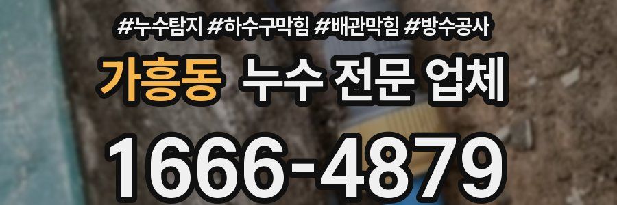 가흥동 누수 전문 업체