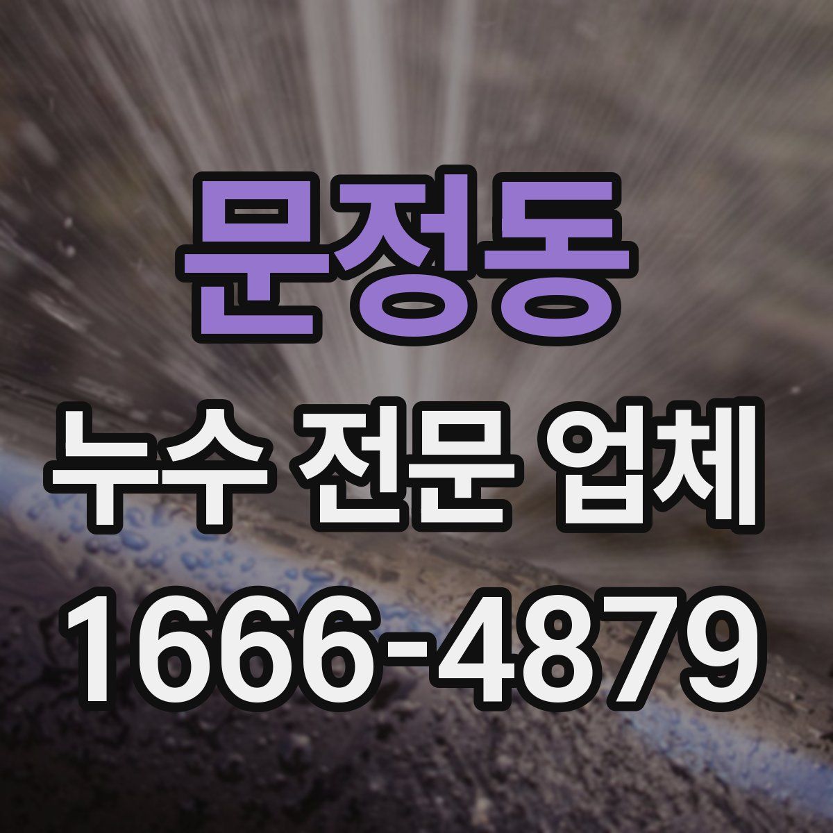 문정동 누수 전문 업체