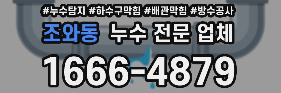 조와동 누수 전문 업체