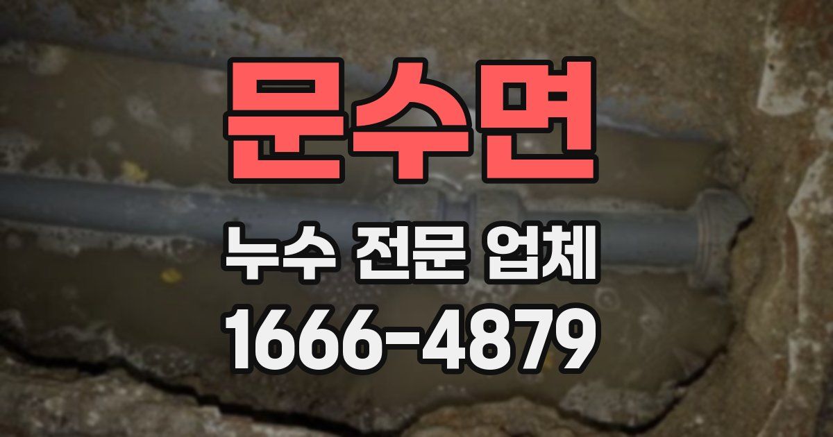 문수면 누수 전문 업체