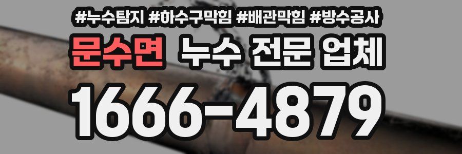 문수면 누수 전문 업체