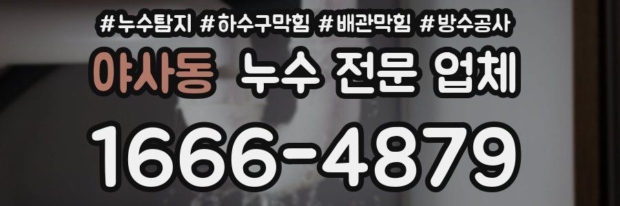 야사동 누수 전문 업체