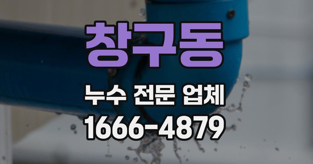 창구동 누수 전문 업체