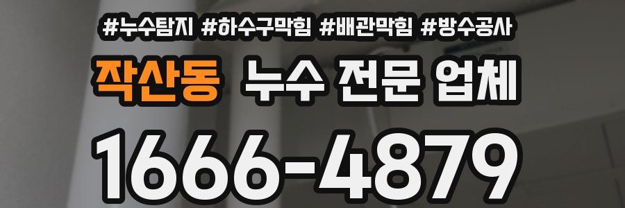 작산동 누수 전문 업체