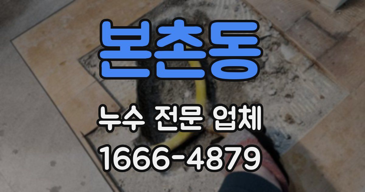 본촌동 누수 전문 업체