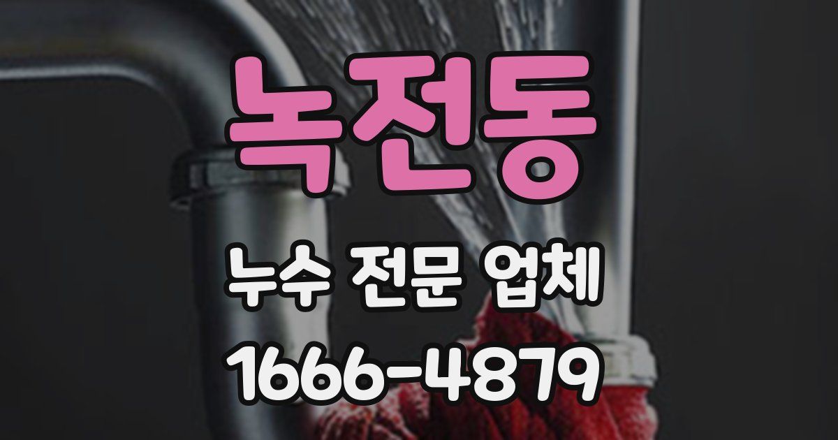 녹전동 누수 전문 업체