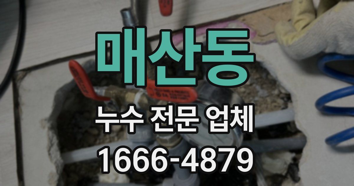 매산동 누수 전문 업체