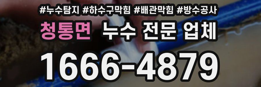 청통면 누수 전문 업체