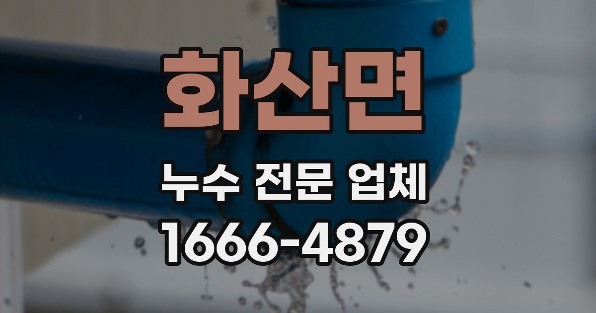 화산면 누수 전문 업체
