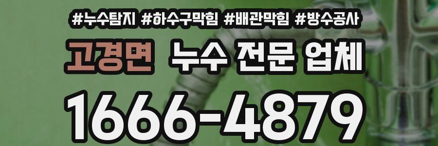 고경면 누수 전문 업체