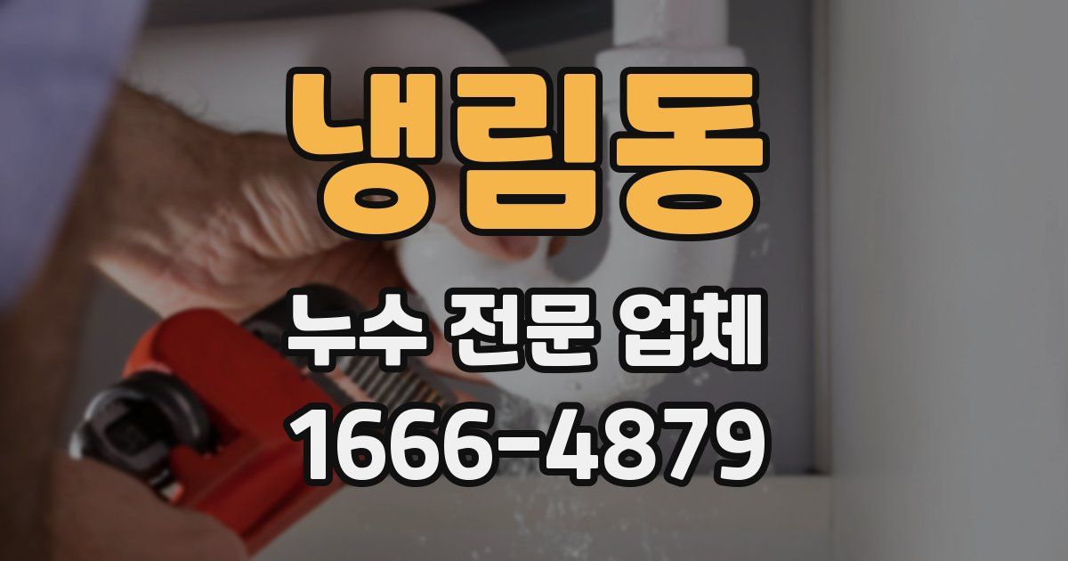 냉림동 누수 전문 업체