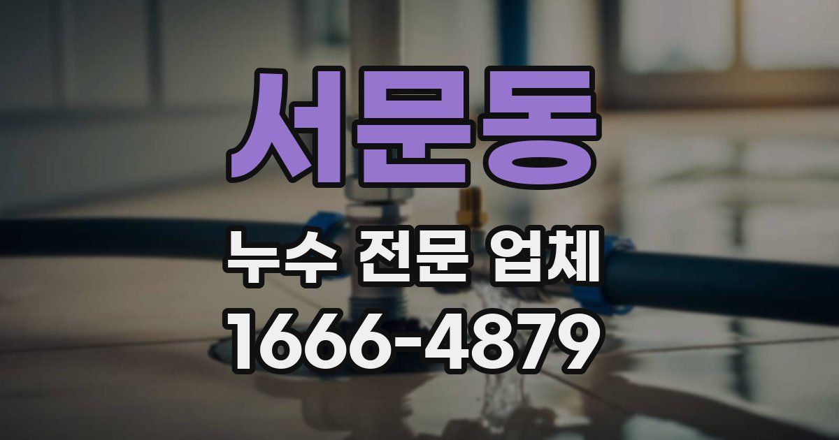 서문동 누수 전문 업체