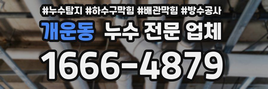 개운동 누수 전문 업체