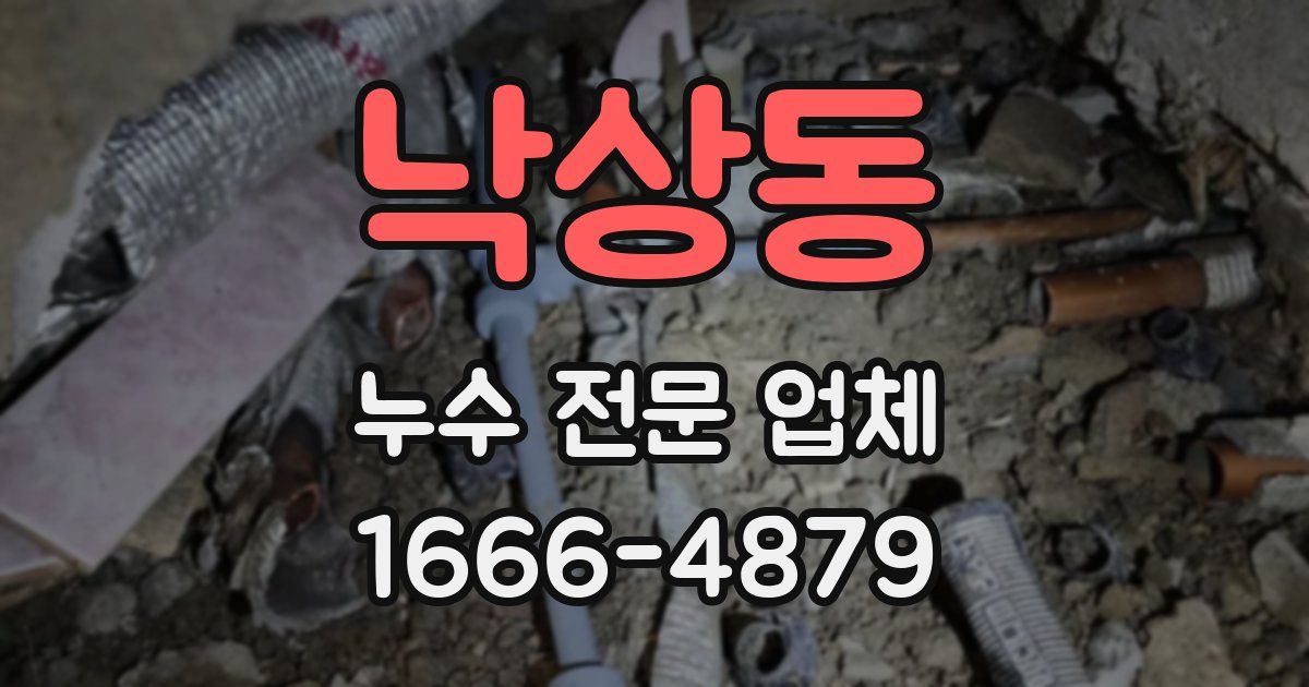 낙상동 누수 전문 업체