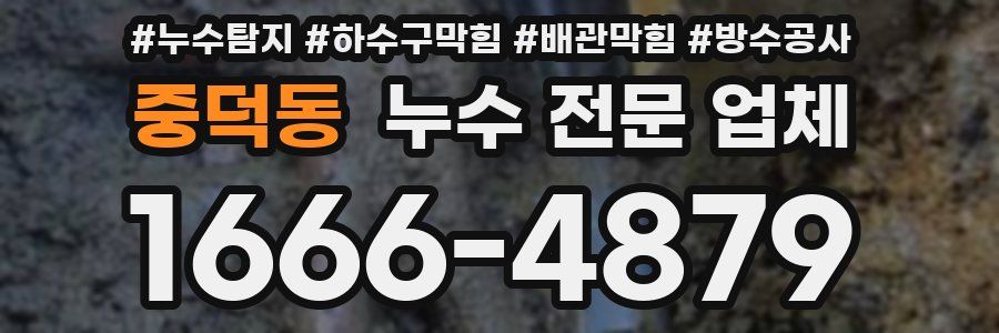 중덕동 누수 전문 업체