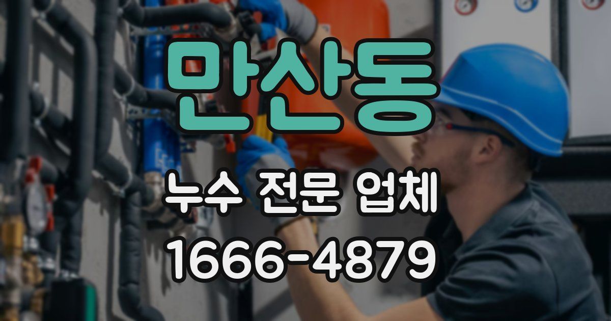 만산동 누수 전문 업체