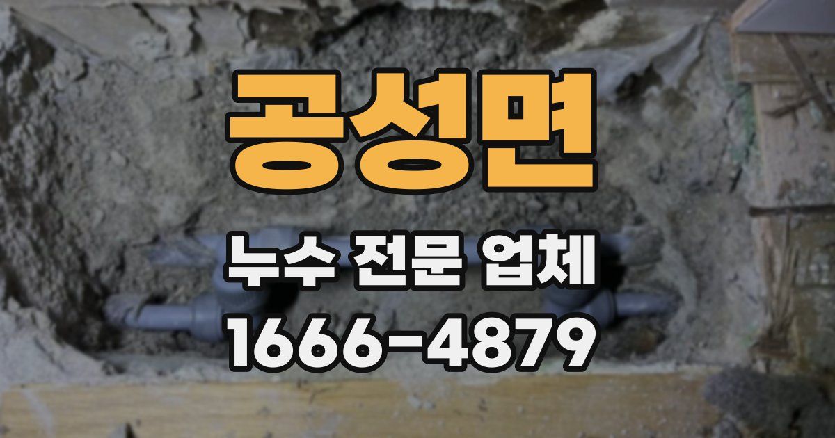 공성면 누수 전문 업체