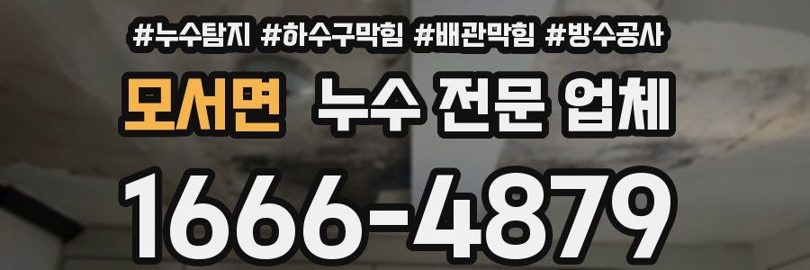 모서면 누수 전문 업체