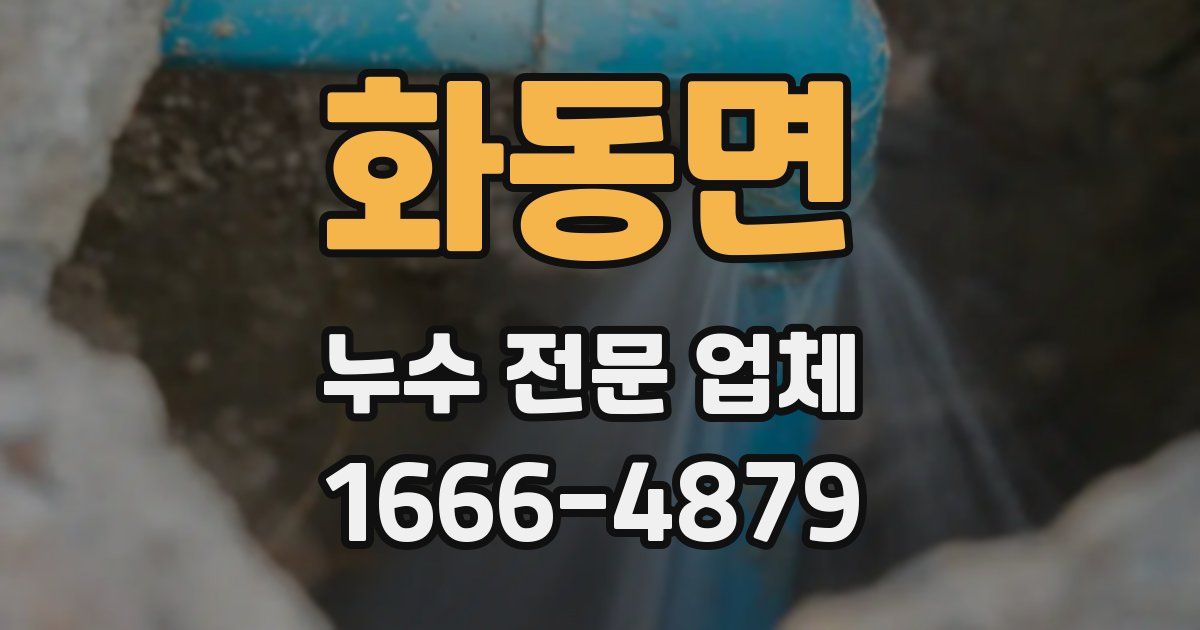 화동면 누수 전문 업체