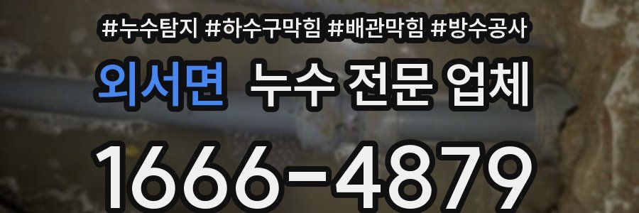 외서면 누수 전문 업체