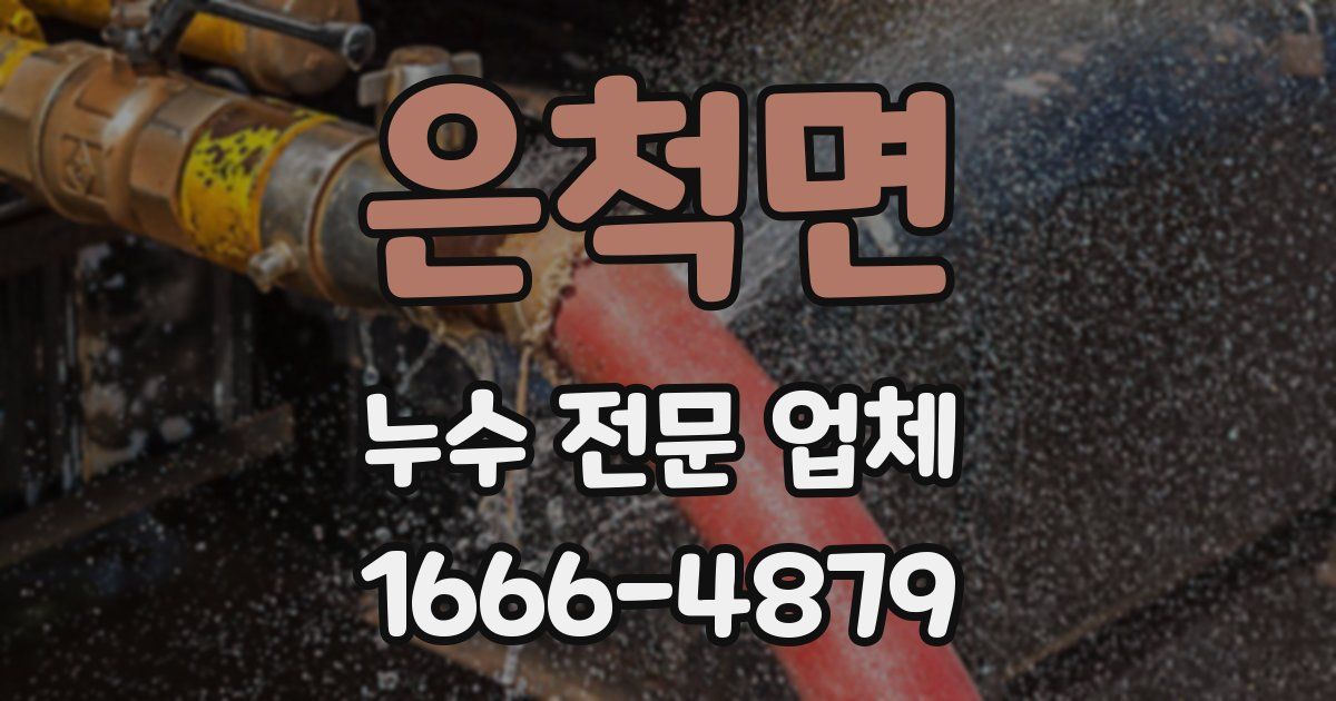 은척면 누수 전문 업체