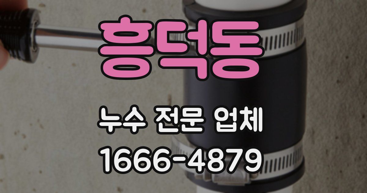 흥덕동 누수 전문 업체